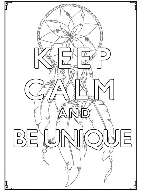 keep calm and be unique