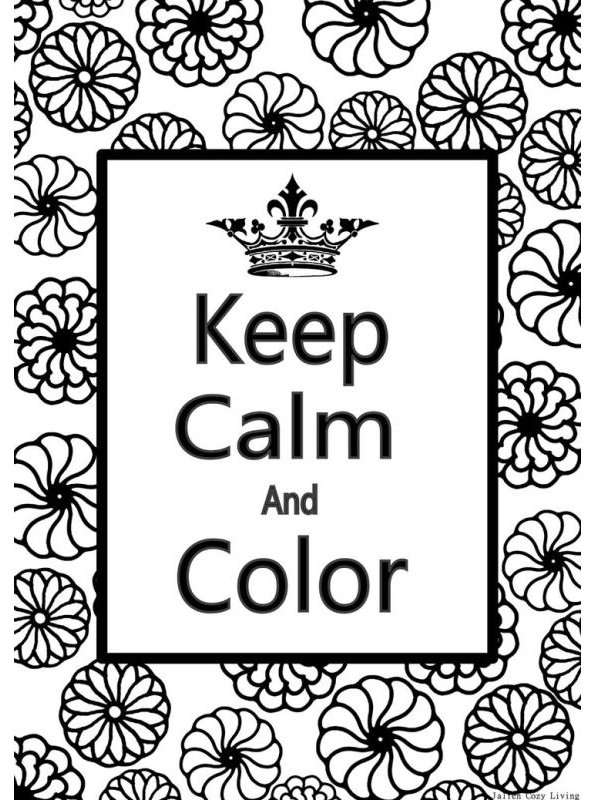 Print keep calm and color 2 kleurplaat