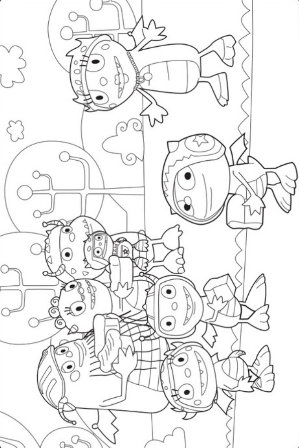 Hugglemonster, kleurplaat van Kenny Knuffelmonster