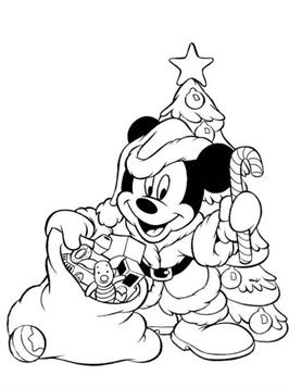 Kerstmis Disney 9, kleurplaat van Kerstmis Disney
