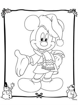 Kerstmis Disney 16, kleurplaat van Kerstmis Disney