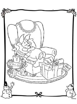 Kerstmis Disney 27, kleurplaat van Kerstmis Disney