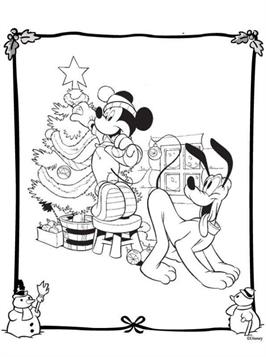 Kerstmis Disney 33, kleurplaat van Kerstmis Disney