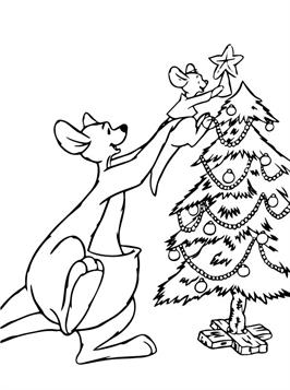 Kerstmis Disney 34, kleurplaat van Kerstmis Disney