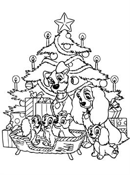 Kerstmis Disney 45, kleurplaat van Kerstmis Disney