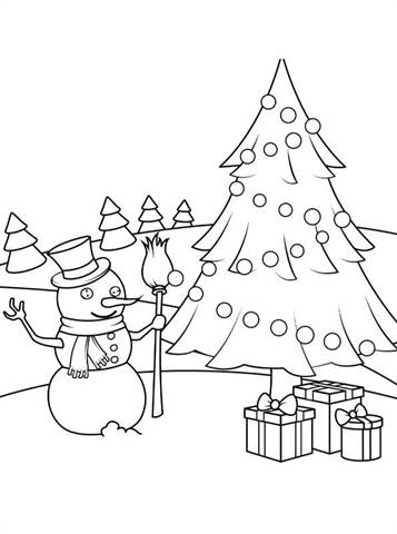Kerstmis Kids 5, kleurplaat van Kerstmis Kids