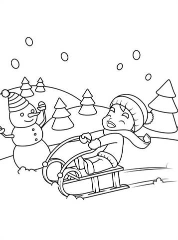 Kerstmis Kids 7, kleurplaat van Kerstmis Kids