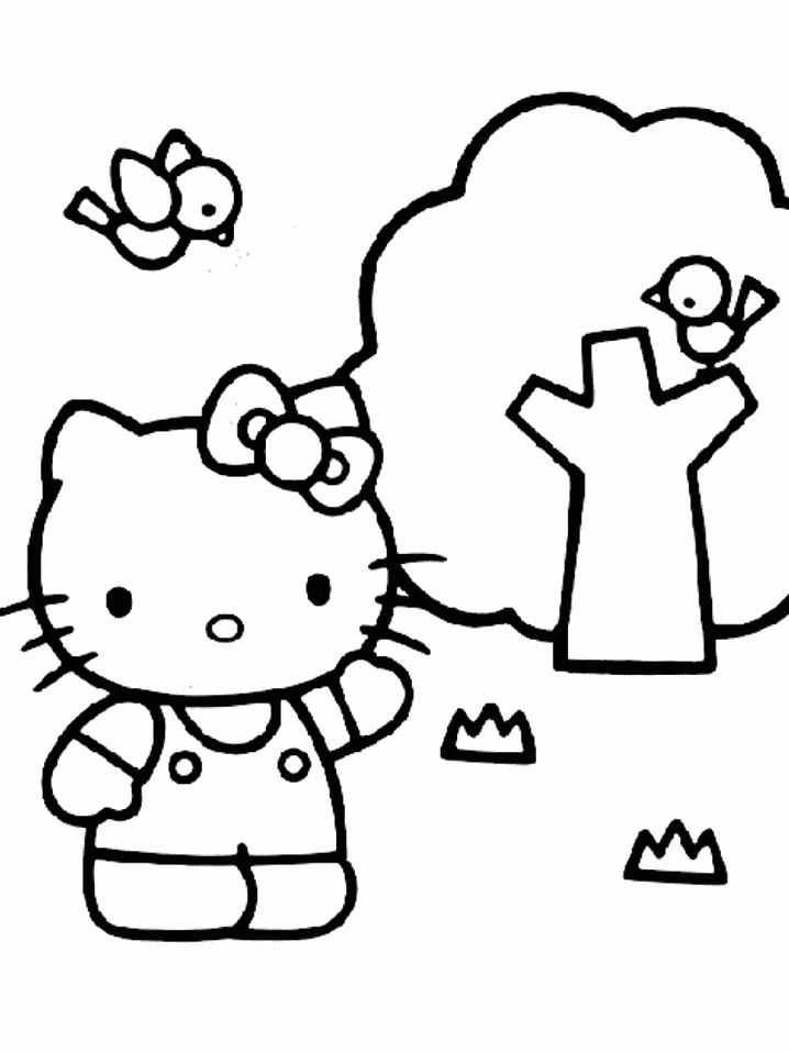 Print Hello Kitty kleurplaat