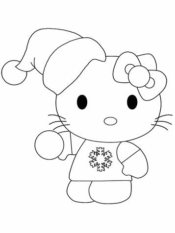Hello Kitty 5, kleurplaat van Hello Kitty