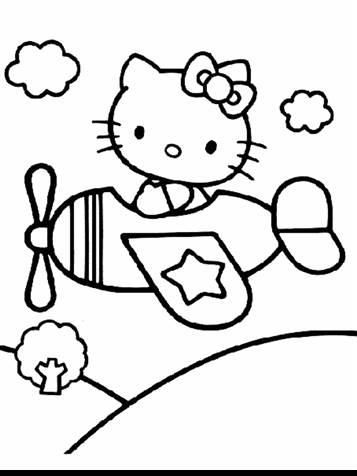 Hello Kitty 6, kleurplaat van Hello Kitty