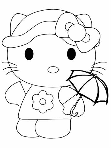 Hello Kitty 13, kleurplaat van Hello Kitty