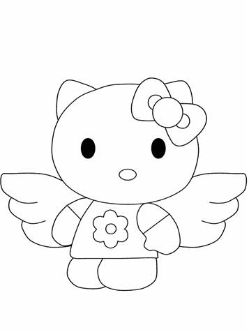 Hello Kitty 15, kleurplaat van Hello Kitty