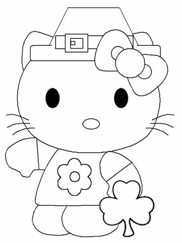 Hello Kitty 17, kleurplaat van Hello Kitty