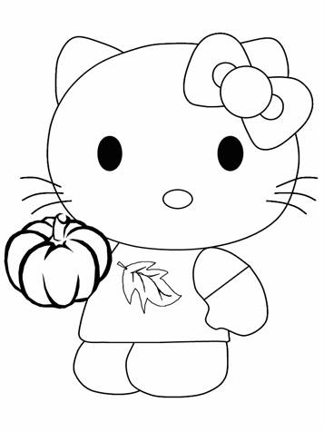 Hello Kitty 18, kleurplaat van Hello Kitty