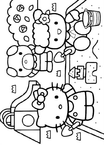 Hello Kitty 20, kleurplaat van Hello Kitty