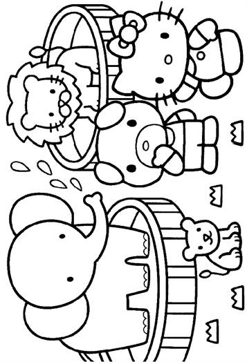 Hello Kitty 22, kleurplaat van Hello Kitty
