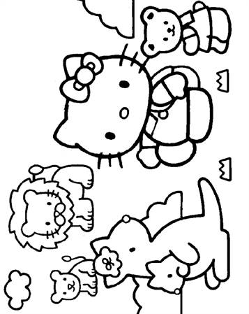 Hello Kitty 24, kleurplaat van Hello Kitty
