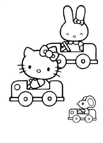 Hello Kitty 34, kleurplaat van Hello Kitty