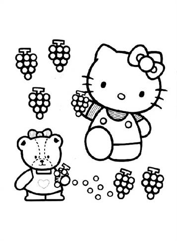 Hello Kitty 36, kleurplaat van Hello Kitty