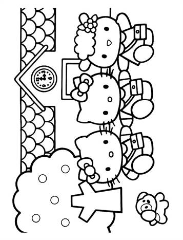 Hello Kitty 44, kleurplaat van Hello Kitty