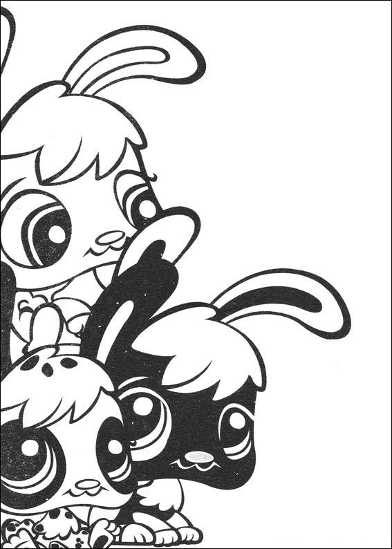 Jouw Dierenvriendjes, kleurplaat van Littlest Pet Shop (kleinste dierenwinkel)