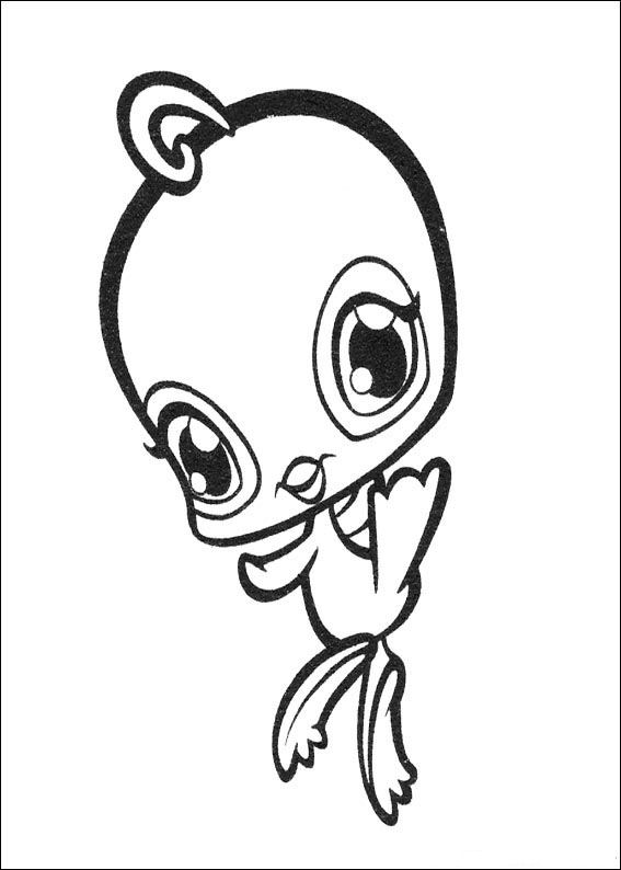 Dierenvriendje Eendje 2, kleurplaat van Littlest Pet Shop (kleinste dierenwinkel)
