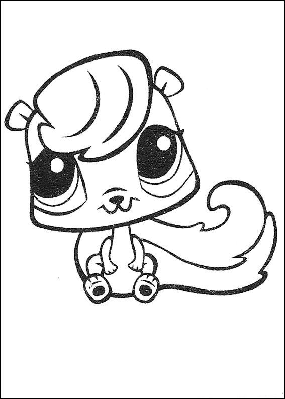 Dierenvriendje Eekhoorn, kleurplaat van Littlest Pet Shop (kleinste dierenwinkel)