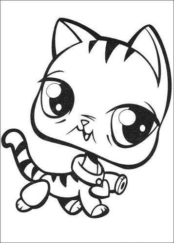 Dierenvriendje Poes 2, kleurplaat van Littlest Pet Shop (kleinste dierenwinkel)