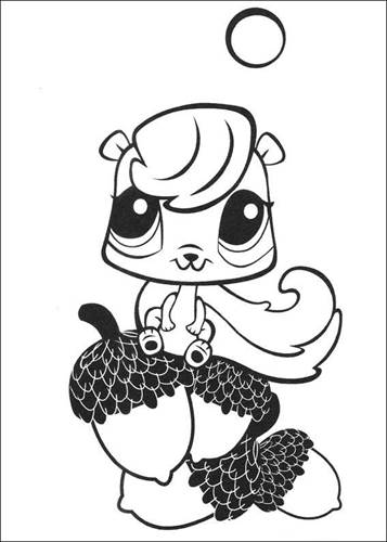 Dierenvriendje Eekhoorntje, kleurplaat van Littlest Pet Shop (kleinste dierenwinkel)