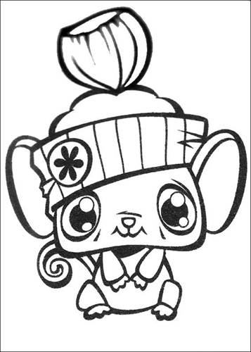 Dierenvriendje 1, kleurplaat van Littlest Pet Shop (kleinste dierenwinkel)