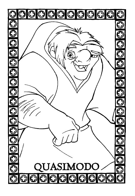 Print Quasimodo kleurplaat