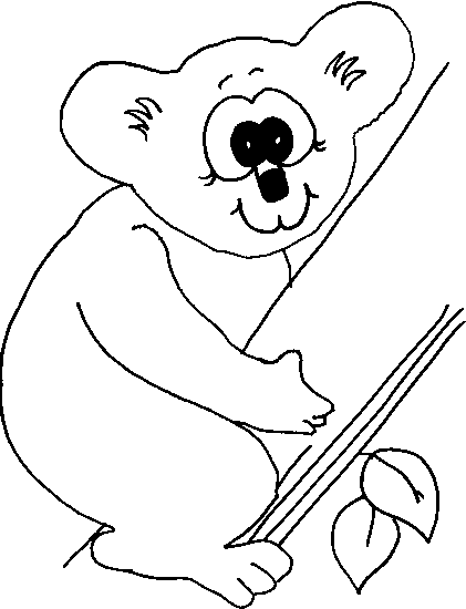 Print Koala beertje kleurplaat