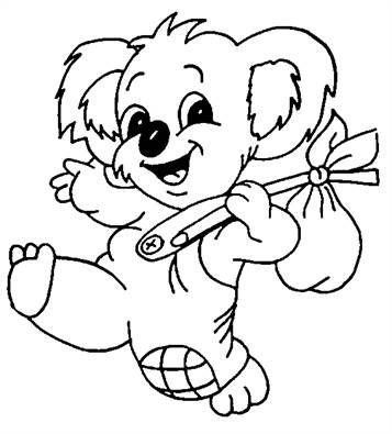 Koala beertje 1, kleurplaat van Koala beertjes