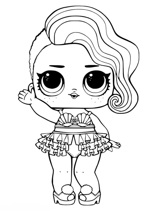 Treasure, kleurplaat van L.O.L. Surprise dolls
