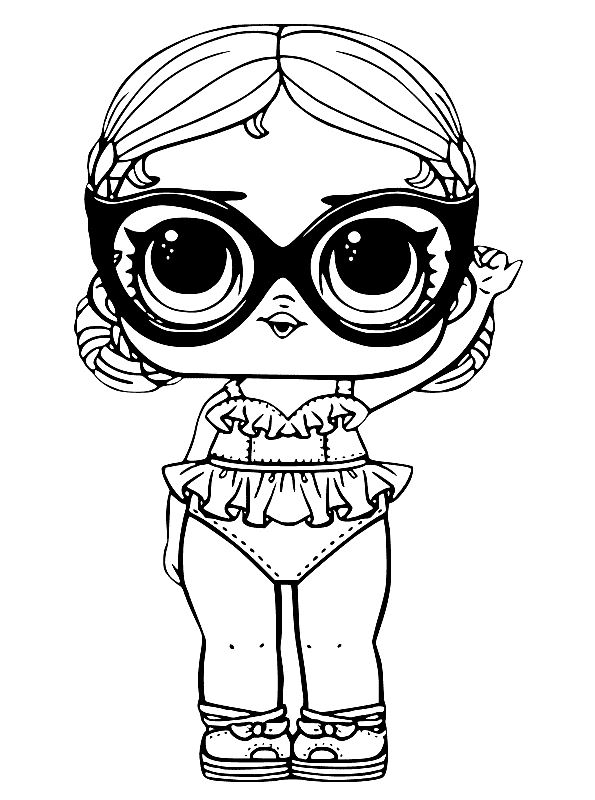 Vacay Babay, kleurplaat van L.O.L. Surprise dolls