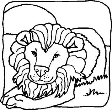 Leeuw 2, kleurplaat van Leeuwen