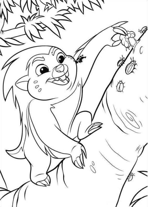 bunga 2, kleurplaat van Leeuwenwacht (Lion guard)