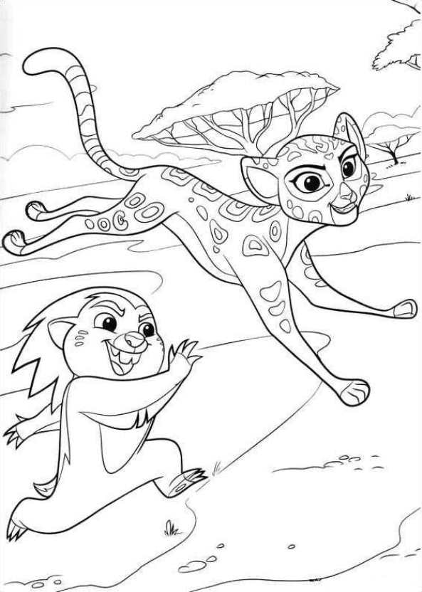 bunga fuli, kleurplaat van Leeuwenwacht (Lion guard)