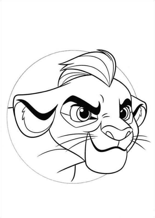 kion 2, kleurplaat van Leeuwenwacht (Lion guard)