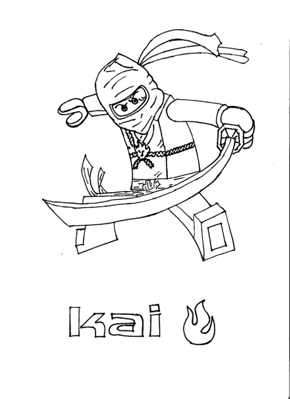 Lego Ninjago 7, kleurplaat van Lego Ninjago