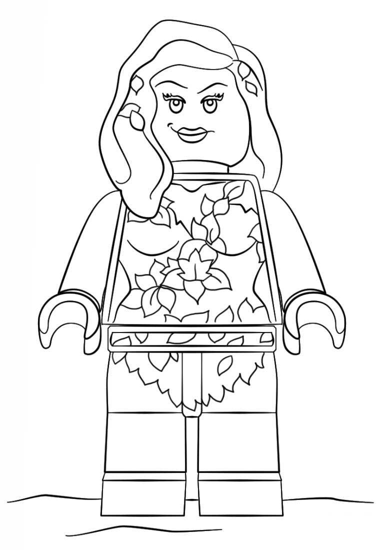 poisin ivy, kleurplaat van Lego Batman Film