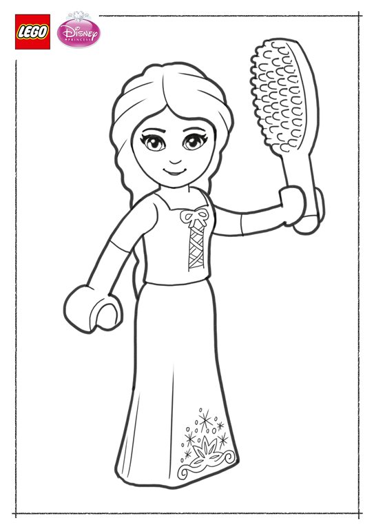 Lego Disney Prinsessen 9, kleurplaat van Lego Disney Prinsessen