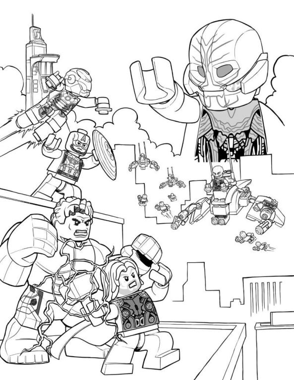 Age of Ultron, kleurplaat van Lego Marvel Avengers