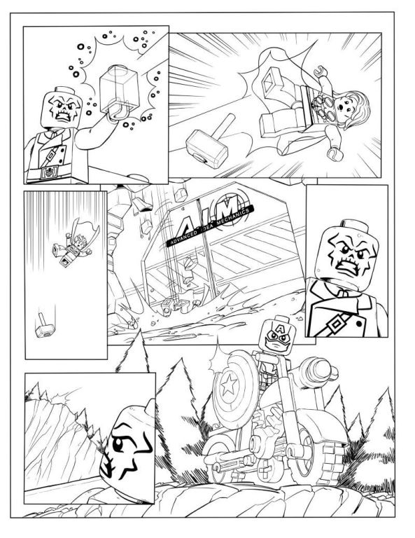 Avengers p3, kleurplaat van Lego Marvel Avengers