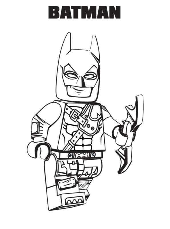 Batman, kleurplaat van Lego Movie 2