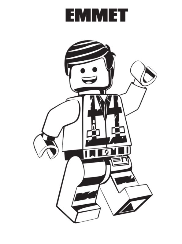 Emmet, kleurplaat van Lego Movie 2