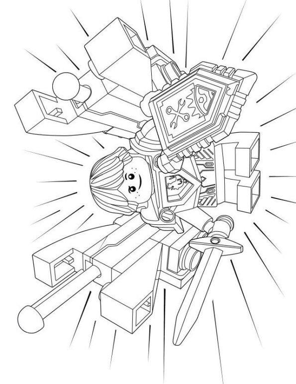 lego nexo knights 8, kleurplaat van Lego Nexo Knights