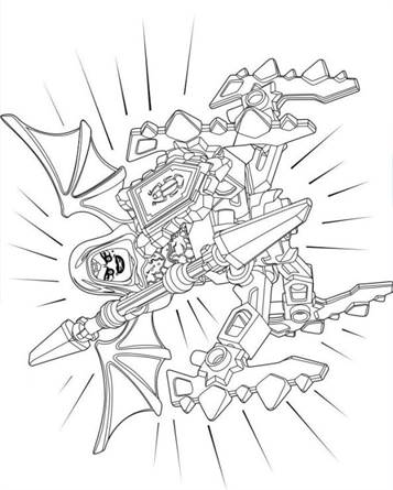 lego nexo knights 10, kleurplaat van Lego Nexo Knights