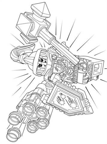 lego nexo knights 5, kleurplaat van Lego Nexo Knights