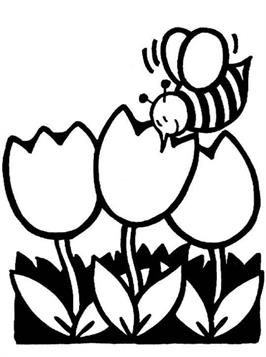 Lente 7, kleurplaat van Lente